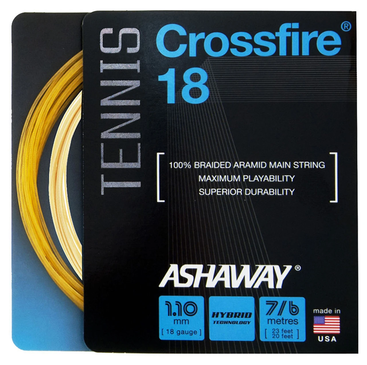 Ashaway Crossfire 18 1.10mm Hybrid Set 1 Ashaway Crossfire 18 1.10mm Hybrid Set