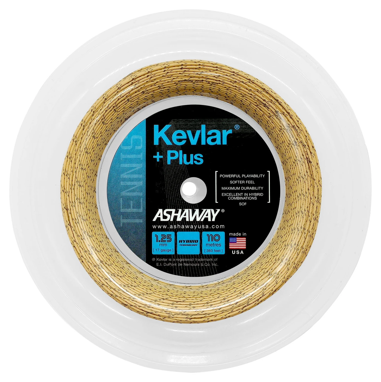 Ashaway Kevlar + Plus 17 1.25mm 110M Reel 1 Ashaway Kevlar + Plus 17 1.25mm 110M Reel