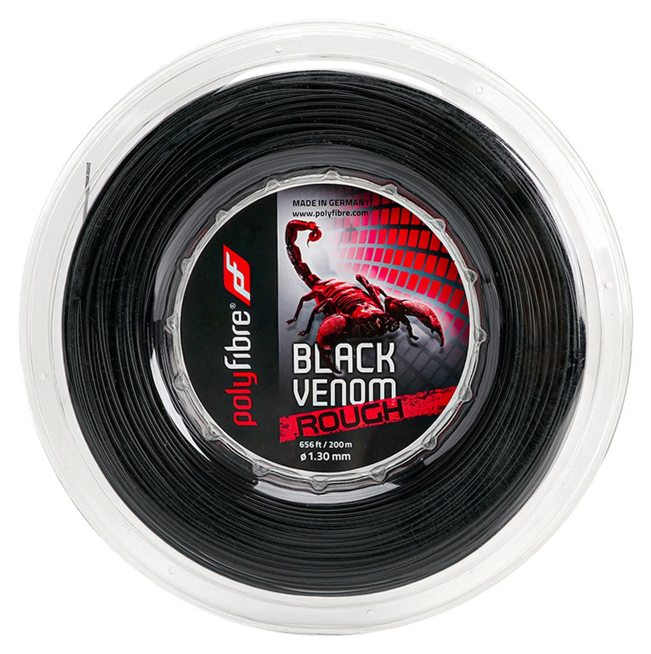 Polyfibre Black Venom Rough 16 1.30mm 200M Reel 1 Polyfibre Black Venom Rough 16 1.30mm 200M Reel