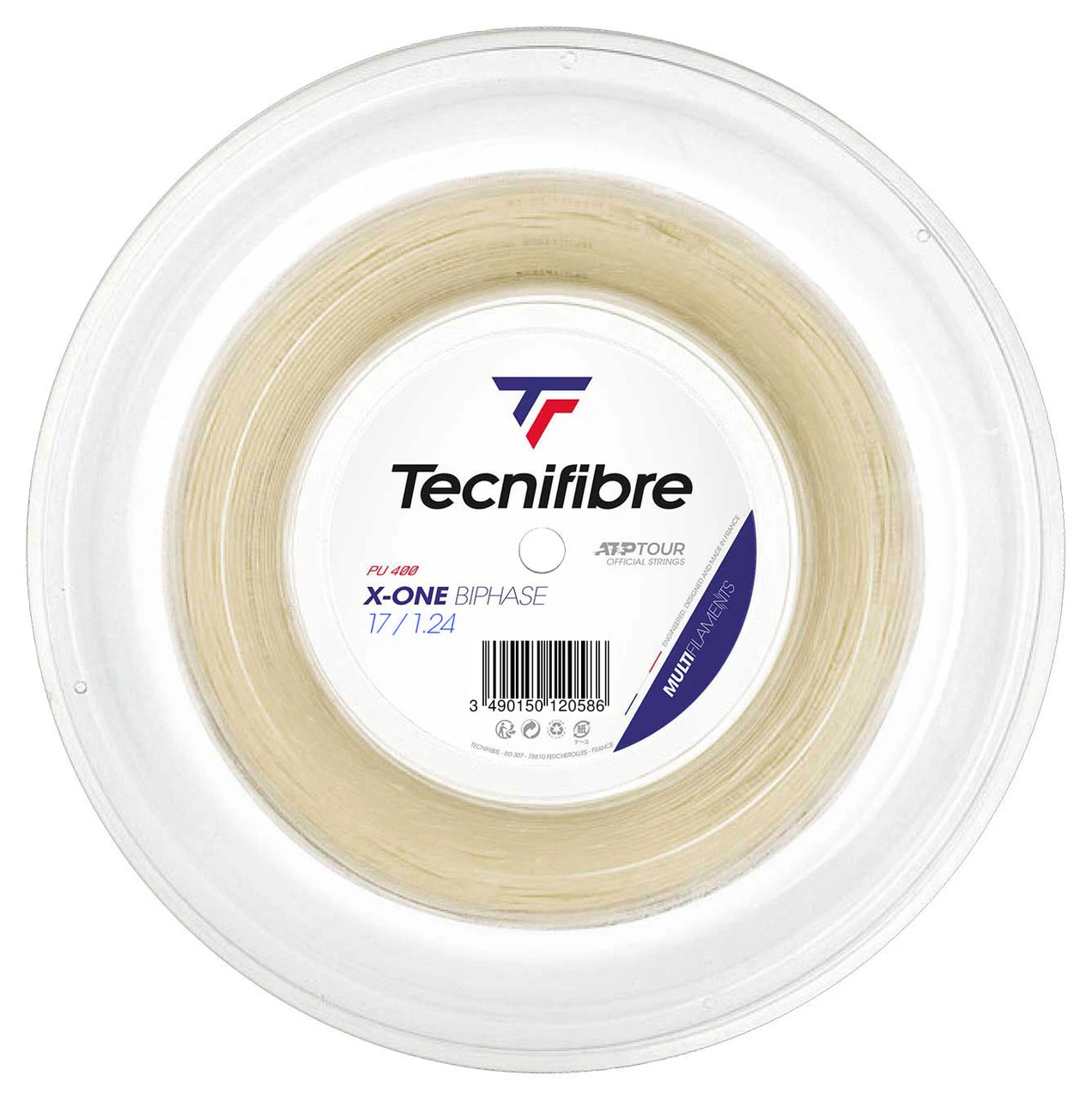 Tecnifibre X-One Biphase 17 1.24mm 200M Reel 1 Tecnifibre X-One Biphase 17 1.24mm 200M Reel