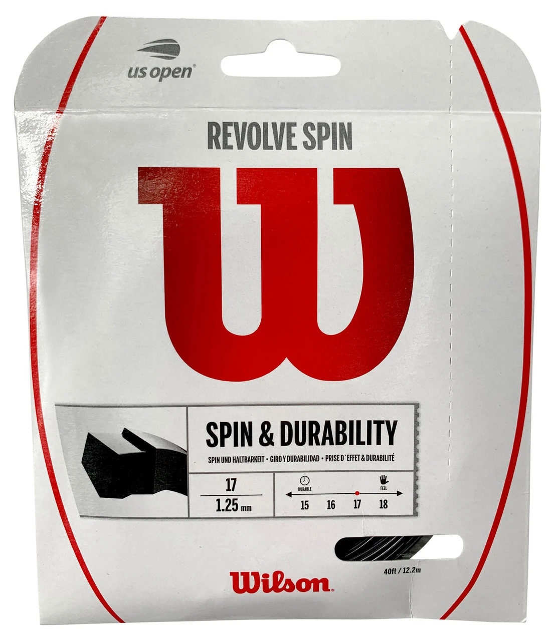 Wilson Revolve Spin 17 1.25mm Set 1 Wilson Revolve Spin 17 1.25mm Set